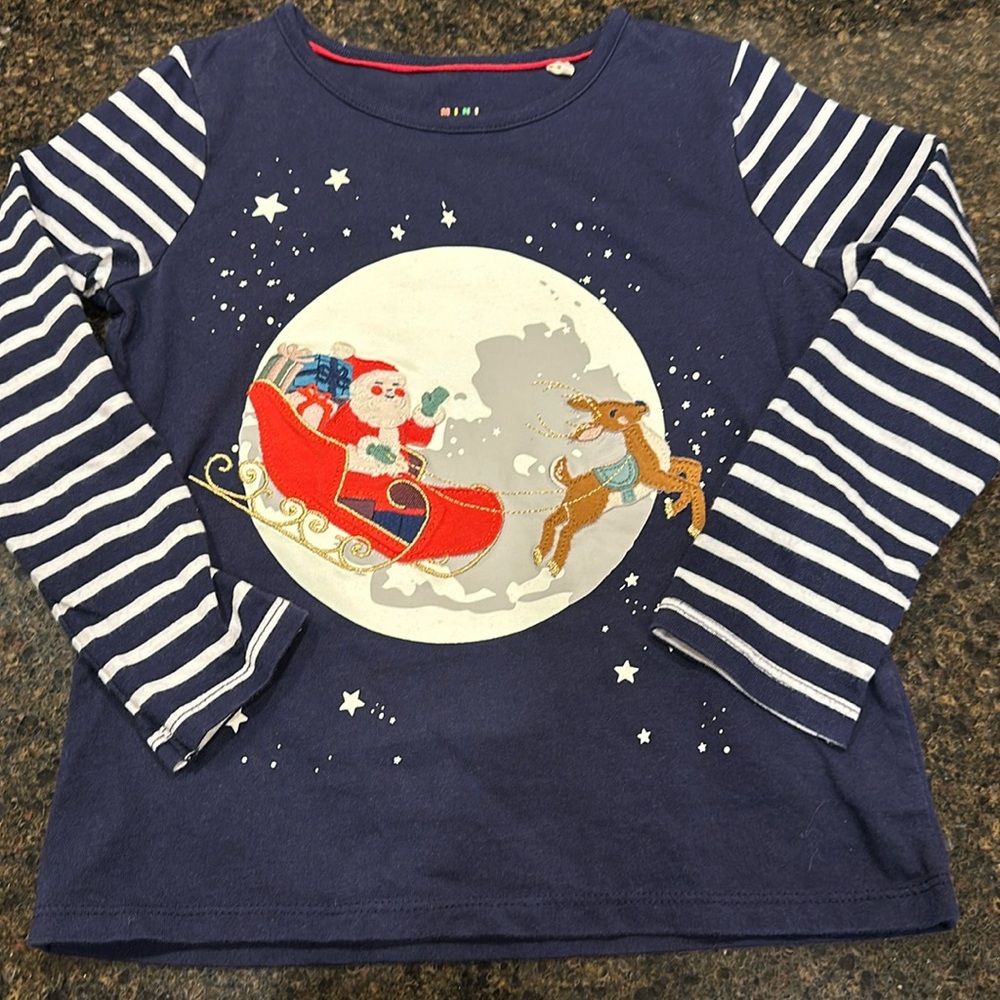 Mini boden 5-6 long sleeve shirt